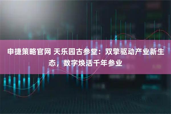 申捷策略官网 天乐园古参堂：双擎驱动产业新生态，数字焕活千年参业
